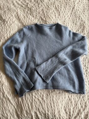 ANGORA/LAMBSWOOL baby blue Simons knit sweater 💙❄️